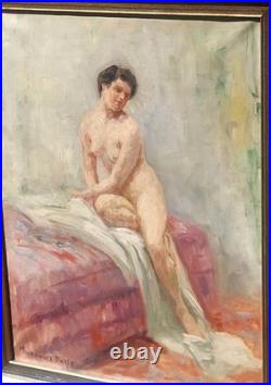 Arthur Markowicz (1872-1934) Nu Feminin. Peinture huile sur toile signé