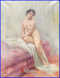 Arthur Markowicz (1872-1934) Nu Feminin. Peinture huile sur toile signé