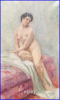 Arthur Markowicz (1872-1934) Nu Feminin. Peinture huile sur toile signé