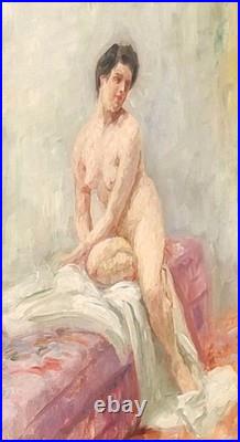 Arthur Markowicz (1872-1934) Nu Feminin. Peinture huile sur toile signé