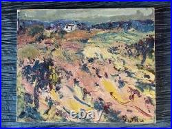 Artiste à identifier Huile sur toile Signée Paysage de Provence XX