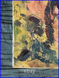 Artiste à identifier Huile sur toile Signée Paysage de Provence XX