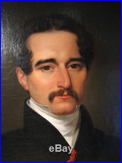 Auguste Fr LABY 1784-1860 Portrait d'homme Benezit Cote+++ Tableau Peinture