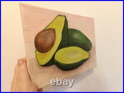 Avocat 20 x 25 cm Unique Signé Tableau peint à la main sur toile Peinture