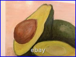 Avocat 20 x 25 cm Unique Signé Tableau peint à la main sur toile Peinture