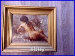 BARTON Femme nue Jolie Huile sur toile