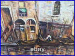 BARUQUE CONSTANT. Martigues. Peinture huile sur toile signée. A Restaurer