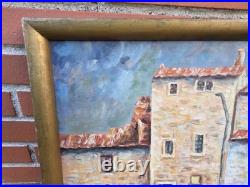 BARUQUE CONSTANT. Martigues. Peinture huile sur toile signée. A Restaurer