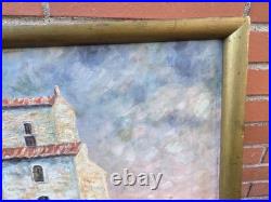 BARUQUE CONSTANT. Martigues. Peinture huile sur toile signée. A Restaurer