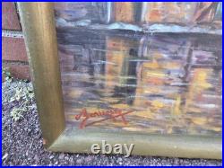 BARUQUE CONSTANT. Martigues. Peinture huile sur toile signée. A Restaurer