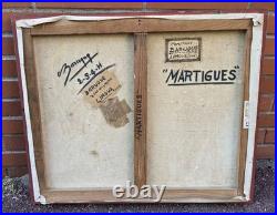 BARUQUE CONSTANT. Martigues. Peinture huile sur toile signée. A Restaurer