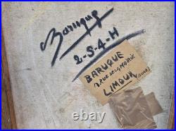 BARUQUE CONSTANT. Martigues. Peinture huile sur toile signée. A Restaurer