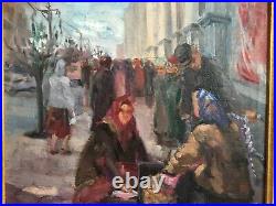 BELANOVICH (1922-1992) marché soviétique Huile s toile signée, datée 1950 58x44