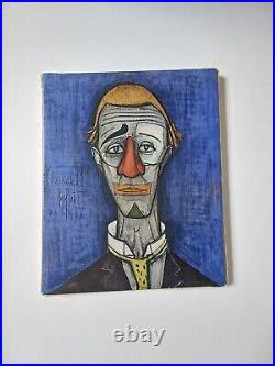 BERNARD BUFFET 1955 TABLEAU sur TOILE TÊTE De CLOWN NUMÉROTÉ