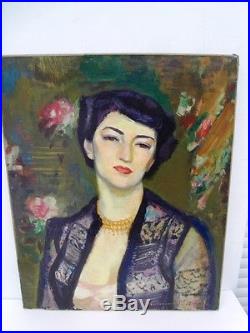 BERTHOMME SAINT-ANDRE (1905-1977) Portrait de Jacquote Huile sur toile de 1969
