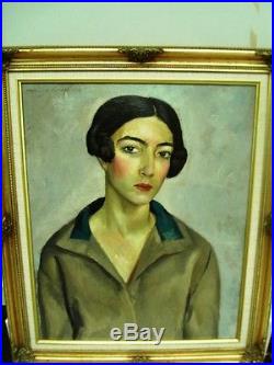 BERTHOMME ST-ANDRE(1905-1977) Femme d'Alger Huile ancienne sur toile 1927