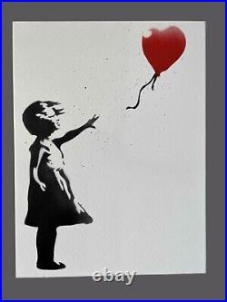 Banksy Signée Et Tampon Dismaland- Pochoir Sur toile + Certificat Et Billet