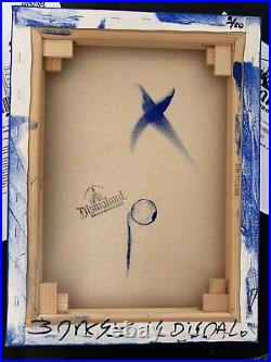 Banksy Signée Et Tampon Dismaland- Pochoir Sur toile + Certificat Et Billet