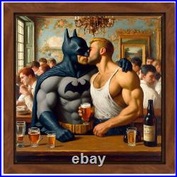 Bat At The Bar 27x27 Encadre