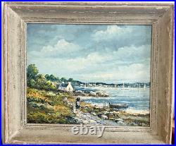 Belle Marine Huile sur Toile Signée R. Mogisse (1933) Dans le golfe du Morbihan