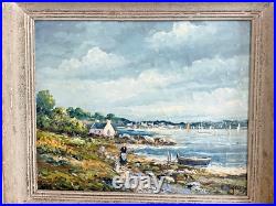 Belle Marine Huile sur Toile Signée R. Mogisse (1933) Dans le golfe du Morbihan