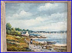 Belle Marine Huile sur Toile Signée R. Mogisse (1933) Dans le golfe du Morbihan