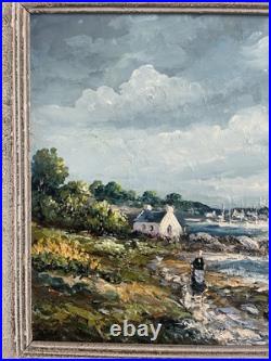 Belle Marine Huile sur Toile Signée R. Mogisse (1933) Dans le golfe du Morbihan