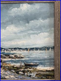 Belle Marine Huile sur Toile Signée R. Mogisse (1933) Dans le golfe du Morbihan