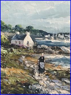 Belle Marine Huile sur Toile Signée R. Mogisse (1933) Dans le golfe du Morbihan