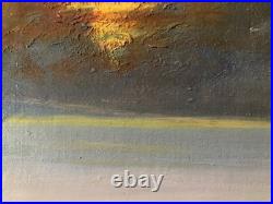 Belle Peinture 1950 Barque Pêche Huile Sur Toile Impressionnisme Fauve Ancien