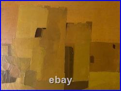 Belle Peinture Chisa Huile toile Cubiste 1971 cubisme Maison Kasbah Architecture