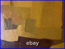 Belle Peinture Chisa Huile toile Cubiste 1971 cubisme Maison Kasbah Architecture