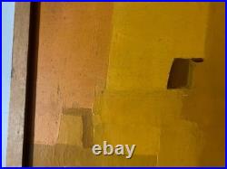 Belle Peinture Chisa Huile toile Cubiste 1971 cubisme Maison Kasbah Architecture