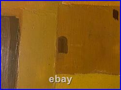 Belle Peinture Chisa Huile toile Cubiste 1971 cubisme Maison Kasbah Architecture