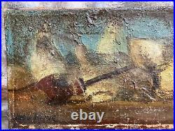 Belle Peinture Huile Sur Toile 1900 nature morte poire fruit signé a identifier