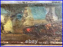 Belle Peinture Huile Sur Toile 1900 nature morte poire fruit signé a identifier