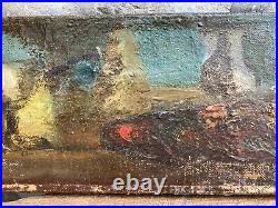 Belle Peinture Huile Sur Toile 1900 nature morte poire fruit signé a identifier