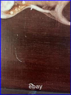 Belle Peinture Huile Sur Toile Abstrait Signé Graff Hst Abstraction Art 1960