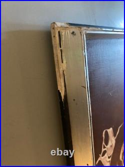 Belle Peinture Huile Sur Toile Abstrait Signé Graff Hst Abstraction Art 1960