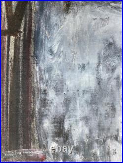 Belle Peinture Huile Sur Toile Marouflée Carton Peintre Chinois Chine Hul Hai