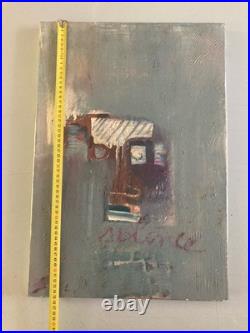 Belle Peinture Huile Toile Circa 1980 portrait expressionnisme expressionniste
