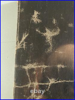 Belle Peinture Huile Toile portrait Homme Enfer Purgatoire Flamme Feu 1900 Art