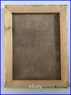 Belle Peinture Huile Toile portrait Homme Enfer Purgatoire Flamme Feu 1900 Art