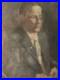 Belle Peinture Huile Toile portrait homme Costume Expressionnisme 1900 Art XIXe