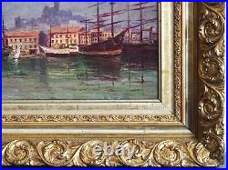 Belle Peinture Postimpressionniste De 1917-le Vieux Port De Marseille-signé