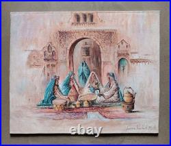Belle Peinture Sur Toile Orientaliste Thé En Réunion Architecture