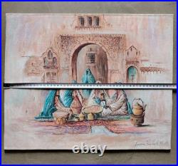 Belle Peinture Sur Toile Orientaliste Thé En Réunion Architecture