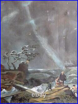 Belle Peinture-vers 1910-les Naufragés / La Tempête-l'esprit Vernet, J. H D'arles