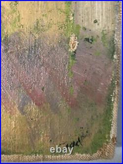 Belle peinture Huile Sur Toile Femme Aux En Provence 1950 art Ancien Signé XXe