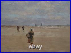 Berck plage pêche aux crevettes, Henry CARON (1860-1941) Abbeville, Etaples, mer